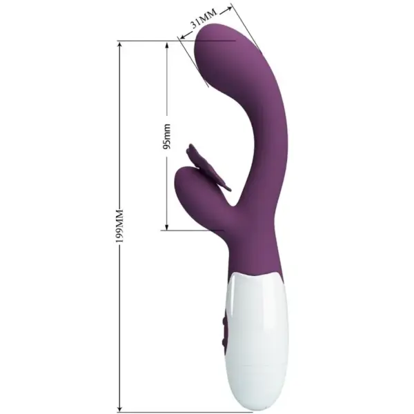Pretty Love - Vibrador rabbit con licking morado - Imagen 3