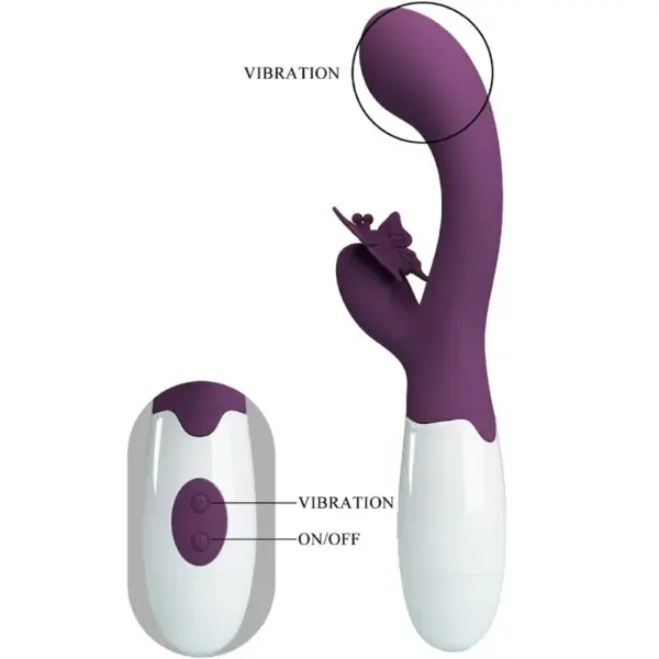 Pretty Love - Vibrador rabbit con licking morado - Imagen 4