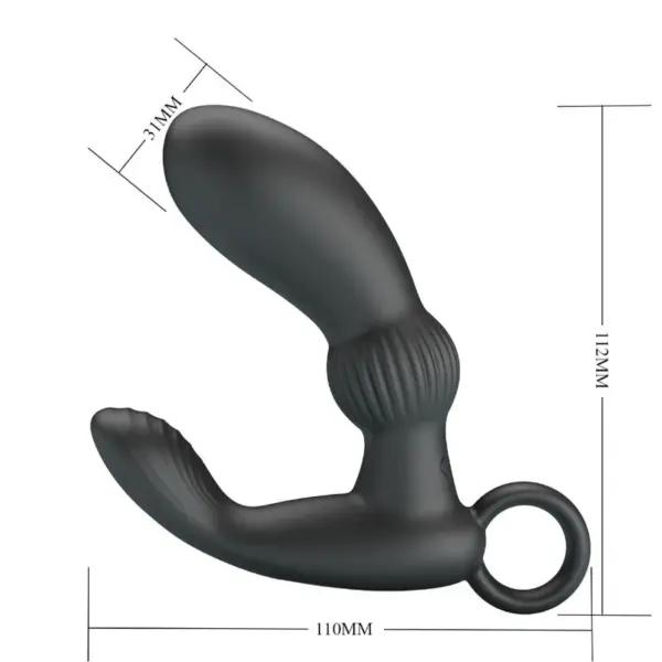 Pretty Love - Masajeador Vibrador Anal Negro Cayla - Imagen 5