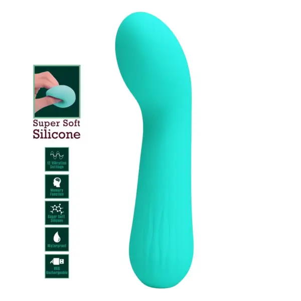 Pretty Love - Vibrador de punto G recargable verde agua - Imagen 7