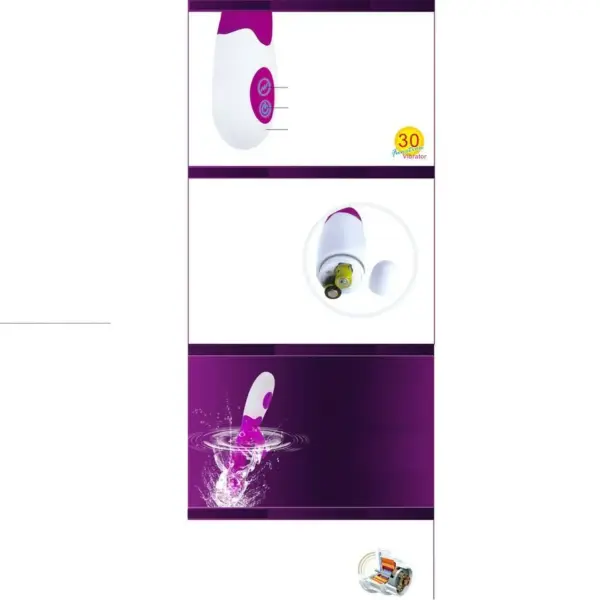 Pretty Love - Vibrador rampante lila y blanco para el clítoris - Imagen 4