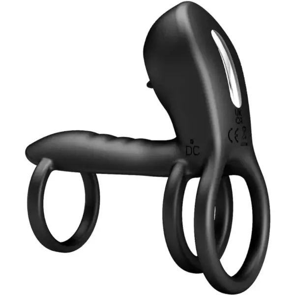 Pretty Love - Cabestrillo vibrador con lengua recargable de silicona - Imagen 2