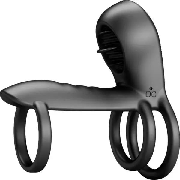 Pretty Love - Cabestrillo vibrador con lengua recargable de silicona - Imagen 3