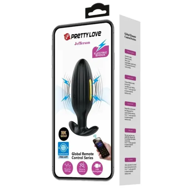 Pretty Love - Plug Anal Controlado por App Negro - Imagen 15