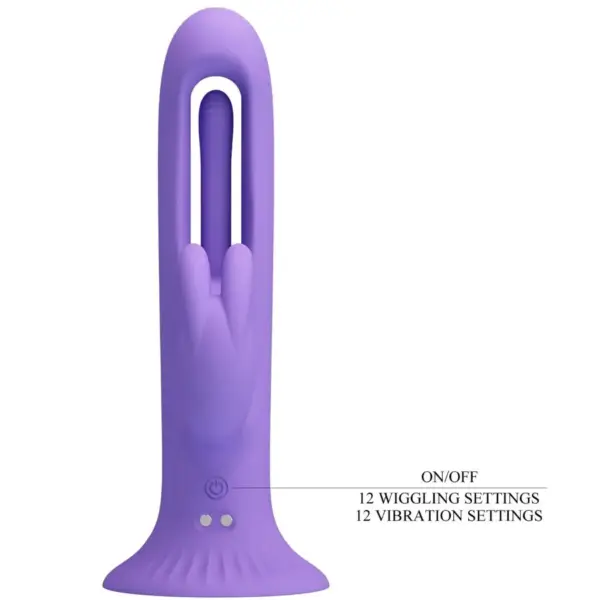 Pretty Love - Vibrador rabbit con licking morado - Imagen 7
