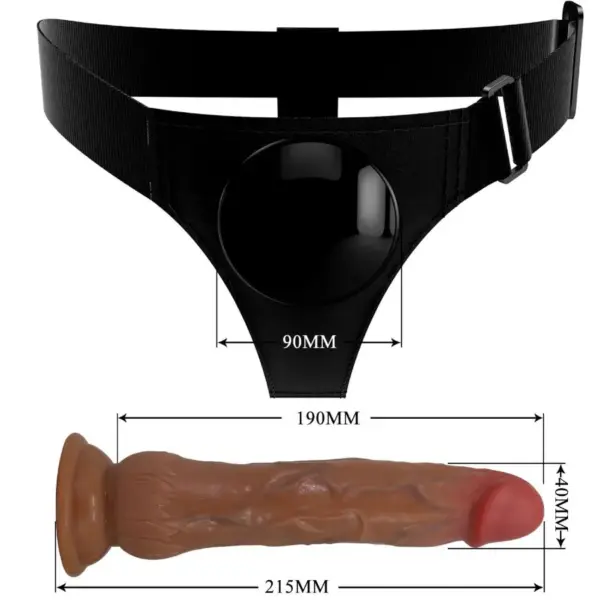 Pretty Love - Arnés con Dildo Realista Kyton 19 cm - Imagen 7