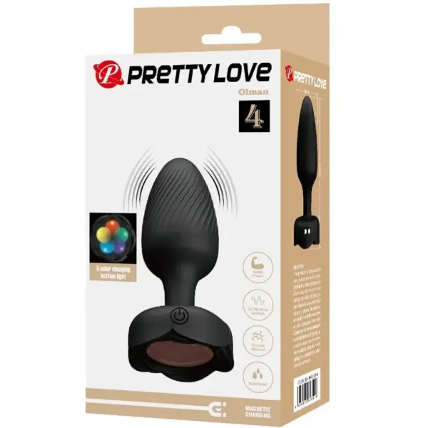 Pretty Love - Olman Plug Anal con Luz LED 8.8 cm - Imagen 9
