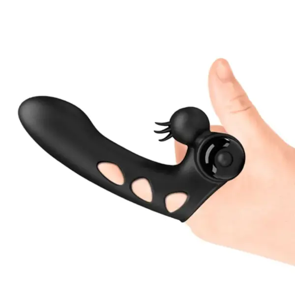 Pretty Love - Funda de dedo vibrador negro para placer instantáneo - Imagen 9