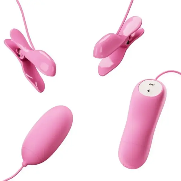 Pretty Love - Pinzas con vibración y electros shock rosa - Imagen 5