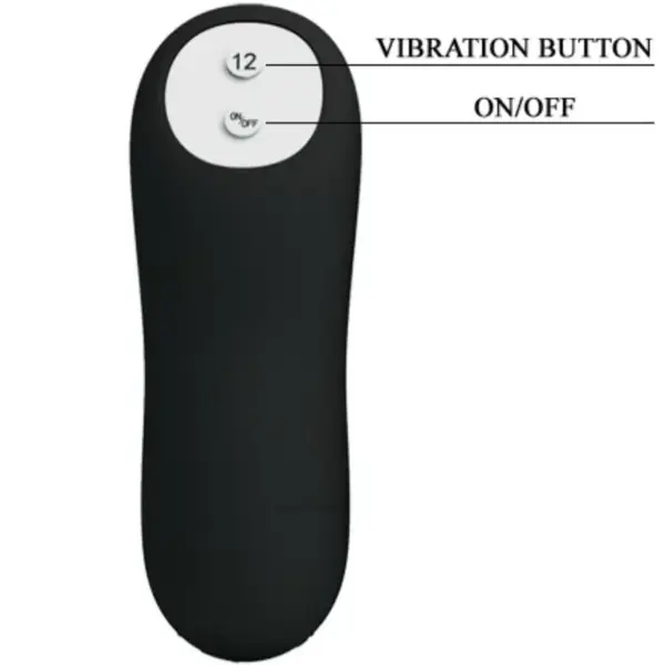Pretty Love - Plug Anal Silicona Estimulación Extra y 12 Modos Vibración Negro Control Remoto - Imagen 6