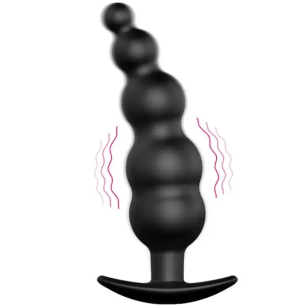 Pretty Love - Plug Anal Silicona Estimulación Extra y 12 Modos Vibración Negro Control Remoto - Imagen 8