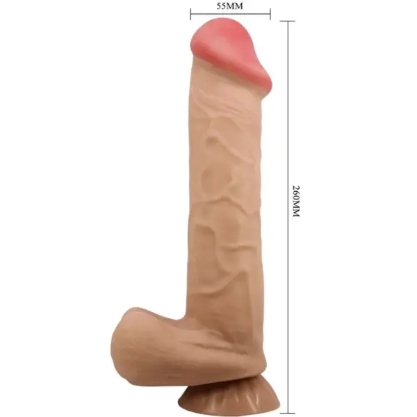 Pretty Love - Sliding Skin Series Dildo Realístico con Ventosa 26 cm - Imagen 6