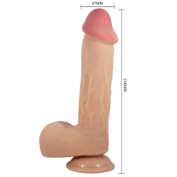 Pretty Love - Dildo Realístico Sliding Skin con Ventosa Natural 23.4 cm - Imagen 4