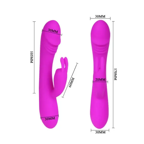 Pretty Love - Vibrador rabbit con licking morado - Imagen 5