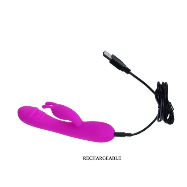 Pretty Love - Vibrador rabbit con licking morado - Imagen 8