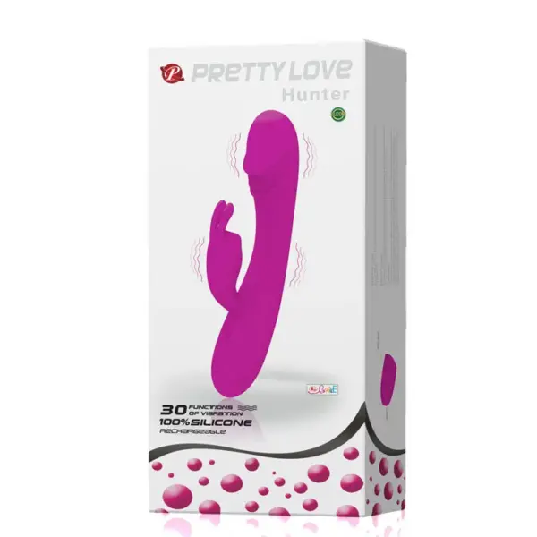Pretty Love - Vibrador rabbit con licking morado - Imagen 9