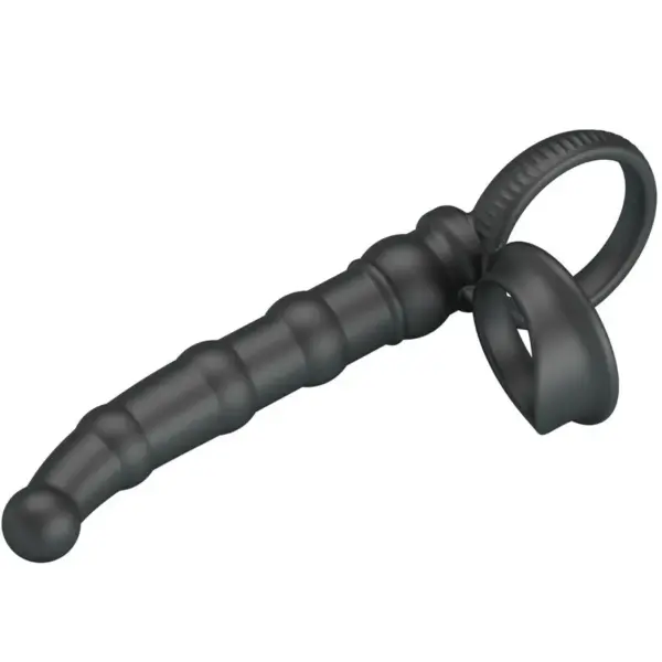 Pretty Love - Tatum Anillo Vibrador Pene con Plug 10 Vibraciones Negro - Imagen 3