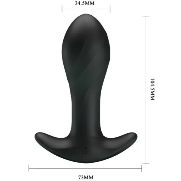 Pretty Love - Vibrador anal negro con 12 funciones de vibración - Imagen 2