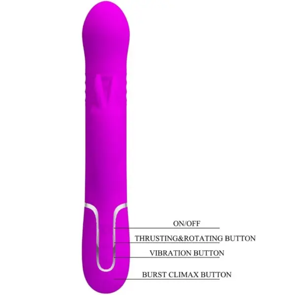 Pretty Love - Vibrador rabbit con licking morado - Imagen 8