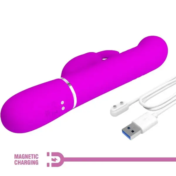Pretty Love - Vibrador rabbit con licking morado - Imagen 9