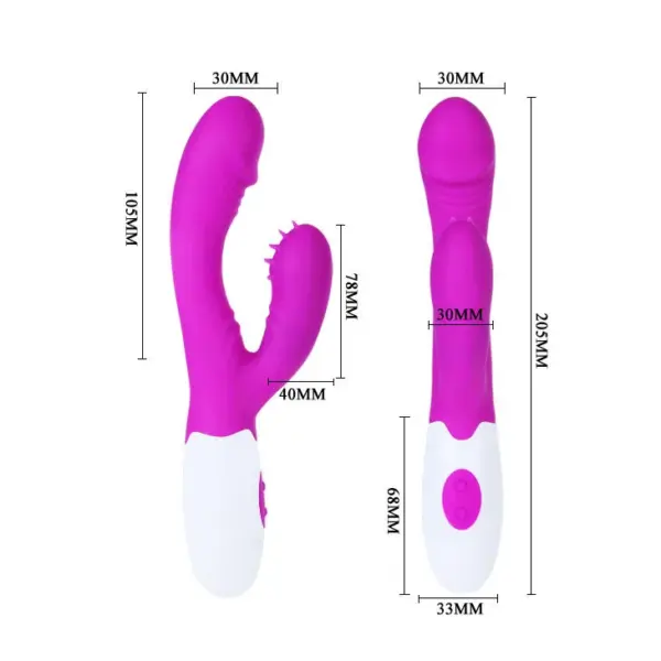 Pretty Love - Vibrador Estimulador Andre en Lila y Blanco - Imagen 6