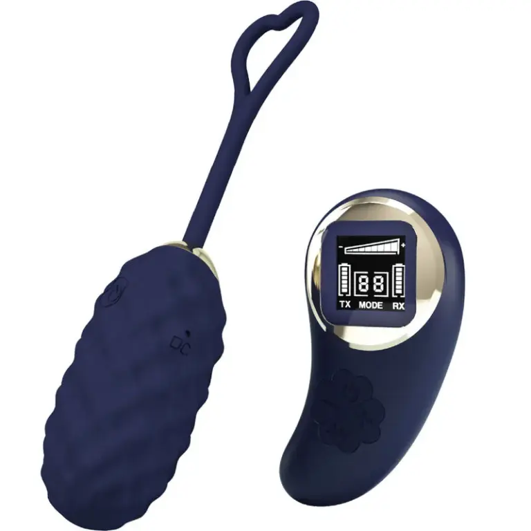 Pretty Love - Huevo vibrador control remoto azul para placer íntimo
