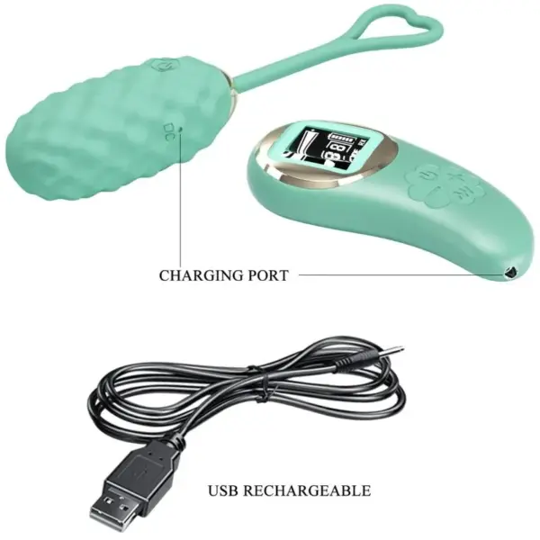 Pretty Love - Huevo Vibrador Control Remoto Verde - Imagen 8