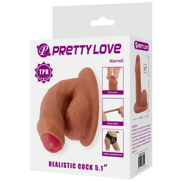 Pretty Love - Warnell Dildo Ultra Realístico y Elástico 9.5 cm Mulato - Imagen 10