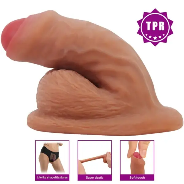 Pretty Love - Warnell Dildo Ultra Realístico y Elástico 9.5 cm Mulato - Imagen 5