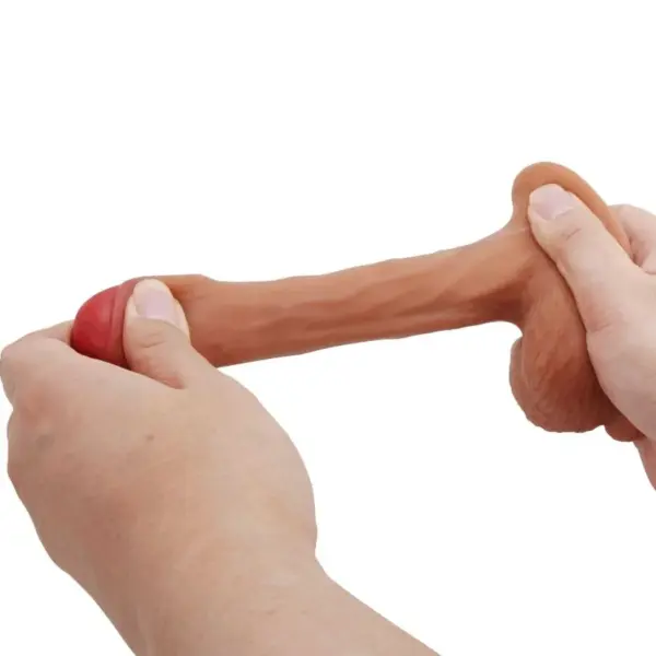 Pretty Love - Warnell Dildo Ultra Realístico y Elástico 9.5 cm Mulato - Imagen 7