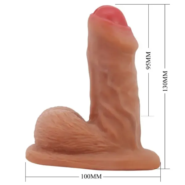Pretty Love - Warnell Dildo Ultra Realístico y Elástico 9.5 cm Mulato - Imagen 9
