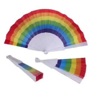 PRIDE - Abanico de Tela con Bandera LGBT para Celebraciones