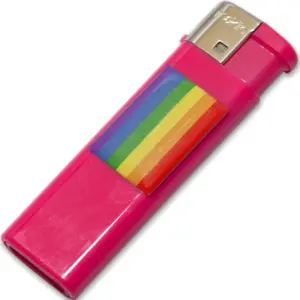 PRIDE - Mechero Fucsia con Bandera LGBT para Celebrar el Orgullo