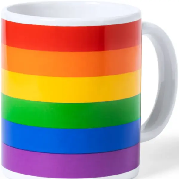 PRIDE - Taza con la bandera LGBT en caja individual kraft