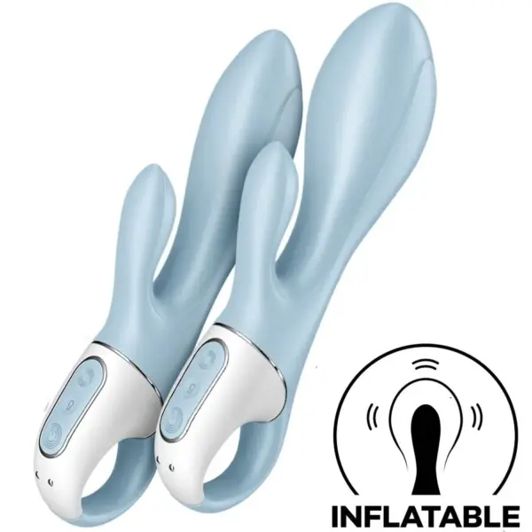 SATISFYER - Air Pump Bunny 1: Vibrador Inflable Rabbit Azul