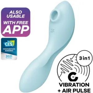 Satisfyer - Curvy Trinity 5 Estimulador y Vibrador App Azul