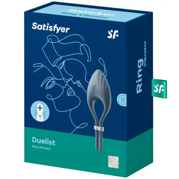 Satisfyer - Duelist Anillo Vibrador Gris - Imagen 4