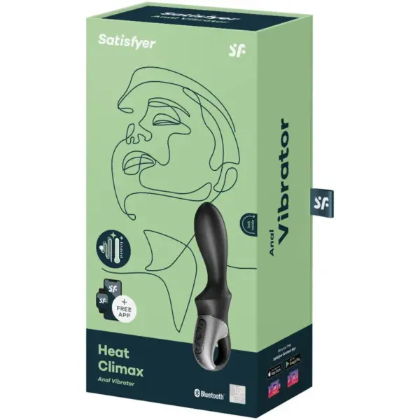 Satisfyer - Heat Climax Vibrador Anal APP Negro - Imagen 4
