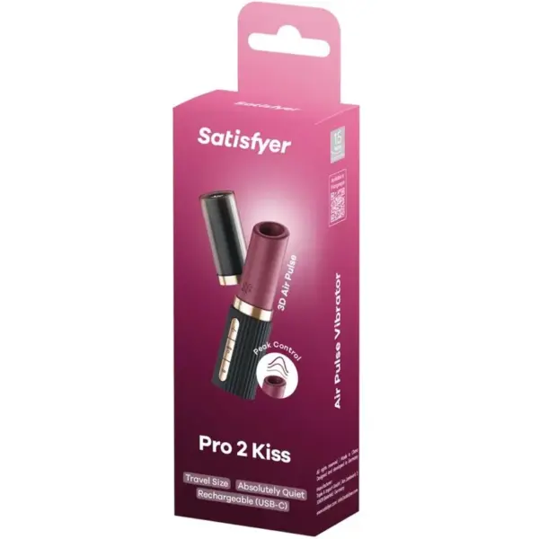 Satisfyer - Pro 2 Kiss Estimulador Clítoris por Ondas Granate / Negro - Imagen 6