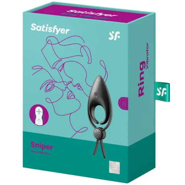Satisfyer - Sniper Anillo Vibrador Negro para Placer Compartido - Imagen 3