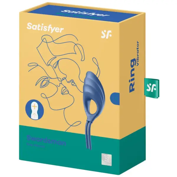 Satisfyer - Swordsman Anillo Vibrador Azul - Imagen 4