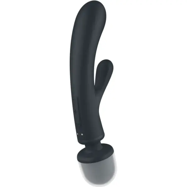 Satisfyer - Triple Lover masajeador vibrador rabbit gris - Imagen 2