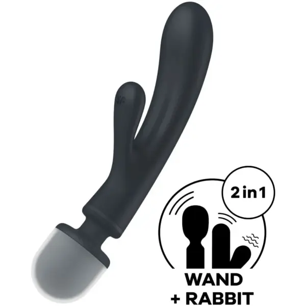 Satisfyer - Triple Lover masajeador vibrador rabbit gris - Imagen 6