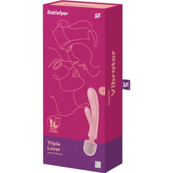 Satisfyer - Triple Lover Masajeador Vibrador Rabbit Rosa - Imagen 7