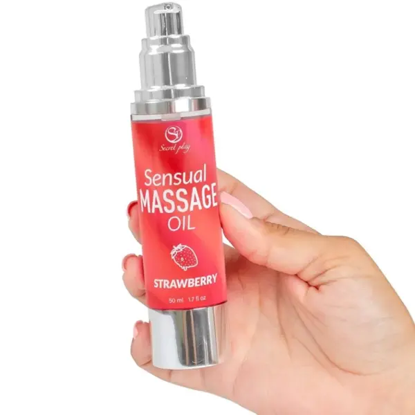 SECRETPLAY - Aceite de masaje Fresa para momentos íntimos - Imagen 2