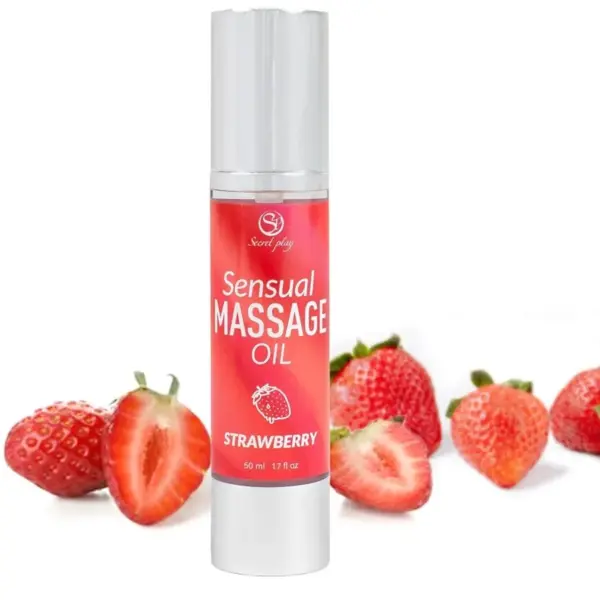 SECRETPLAY - Aceite de masaje Fresa para momentos íntimos - Imagen 3