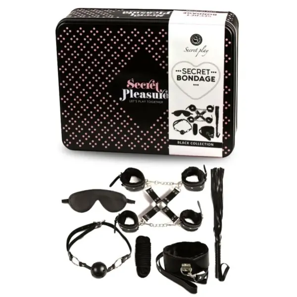 SECRETPLAY - Set BDSM 8 Piezas Negro para Adultos - Imagen 2