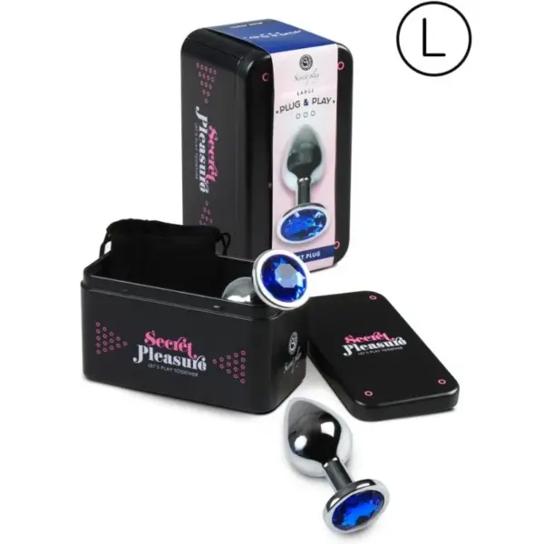 SECRETPLAY - Plug anal azul L para experiencias sensoriales únicas - Imagen 2