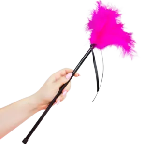 SECRETPLAY - Plumero Plumas Rosa 40 cm para Caricias Eróticas