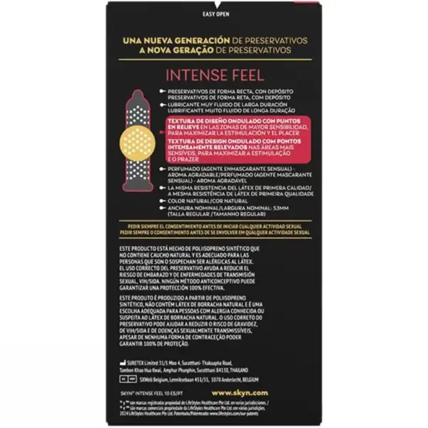 SKYN - Preservativo Intense Feel con Textura Ondulada - Imagen 2